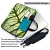YYHWHJDE Tree Leaf Texture Vein pattern Fashionable and ultra-thin shoulder laptop bag 15.6 inch Shockproof soft lining view 3