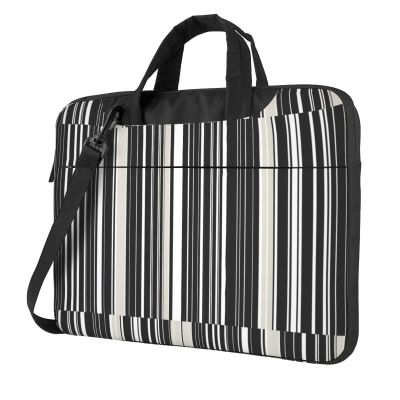 YYHWHJDE black and white stripes picture Fashionable and ultra-thin shoulder laptop bag 15.6 inch Shockproof soft lining