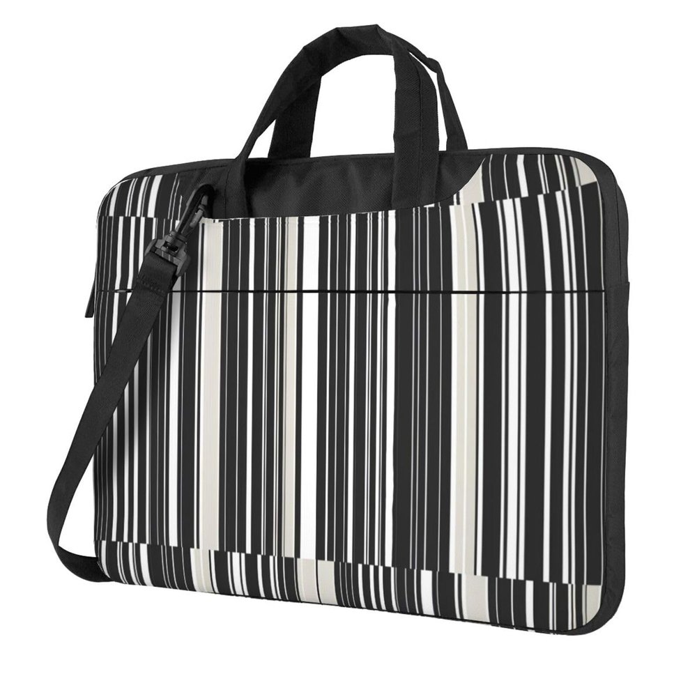 YYHWHJDE black and white stripes picture Fashionable and ultra-thin shoulder laptop bag 15.6 inch Shockproof soft lining