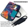 YYHWHJDE Colored jellyfish pattern Fashionable and ultra-thin shoulder laptop bag 13 inch Shockproof soft lining view 3