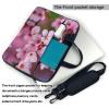 YYHWHJDE Pink cherry blossoms pattern Fashionable and ultra-thin shoulder laptop bag 13 inch Shockproof soft lining view 3