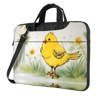 YYHWHJDE YELLOW chicken pattern Fashionable and ultra-thin shoulder laptop bag 15.6 inch Shockproof soft lining