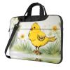 YYHWHJDE YELLOW chicken pattern Fashionable and ultra-thin shoulder laptop bag 15.6 inch Shockproof soft lining view 1