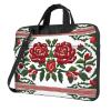 YYHWHJDE Embroidery Style Rose picture Fashionable and ultra-thin shoulder laptop bag 13 inch Shockproof soft lining view 1