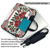YYHWHJDE Embroidery Style Rose picture Fashionable and ultra-thin shoulder laptop bag 13 inch Shockproof soft lining view 3