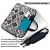 YYHWHJDE Quatrefoil Grey pattern Fashionable and ultra-thin shoulder laptop bag 15.6 inch Shockproof soft lining view 3