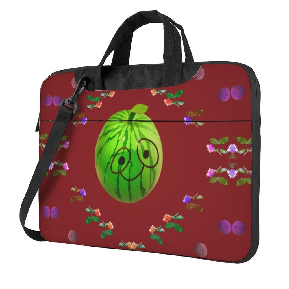 YYHWHJDE Big Eye Watermelon pattern Fashionable and ultra-thin shoulder laptop bag 13 inch Shockproof soft lining