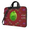 YYHWHJDE Big Eye Watermelon pattern Fashionable and ultra-thin shoulder laptop bag 13 inch Shockproof soft lining view 1