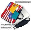 YYHWHJDE American Spain Flag picture Fashionable and ultra-thin shoulder laptop bag 15.6 inch Shockproof soft lining view 3