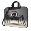 YYHWHJDE cartoon black spider picture Fashionable and ultra-thin shoulder laptop bag 14 inch Shockproof soft lining view 1