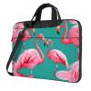 YYHWHJDE Lovely Pink Flamingos pattern Fashionable and ultra-thin shoulder laptop bag 13 inch Shockproof soft lining view 1