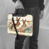 YYHWHJDE Vintage Flower Rabbit Bunny Easter pattern Fashionable and ultra-thin shoulder laptop bag 14 inch Shockproof soft lining view 2