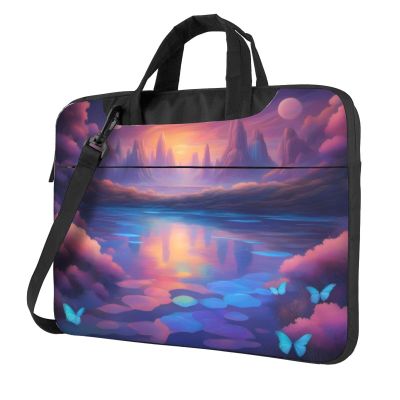 YYHWHJDE Holographic Dreams pattern Fashionable and ultra-thin shoulder laptop bag 13 inch Shockproof soft lining