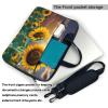 YYHWHJDE Beautiful sunflower pattern Fashionable and ultra-thin shoulder laptop bag 13 inch Shockproof soft lining view 3