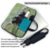 YYHWHJDE Walking Black Bear pattern Fashionable and ultra-thin shoulder laptop bag 13 inch Shockproof soft lining view 3