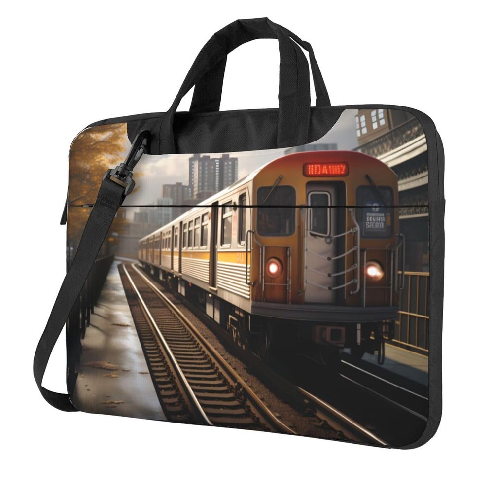 YYHWHJDE Diversified transportation picture Fashionable and ultra-thin shoulder laptop bag 15.6 inch Shockproof soft lining