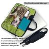 YYHWHJDE Hedgehog Polkadot pattern Fashionable and ultra-thin shoulder laptop bag 13 inch Shockproof soft lining view 3