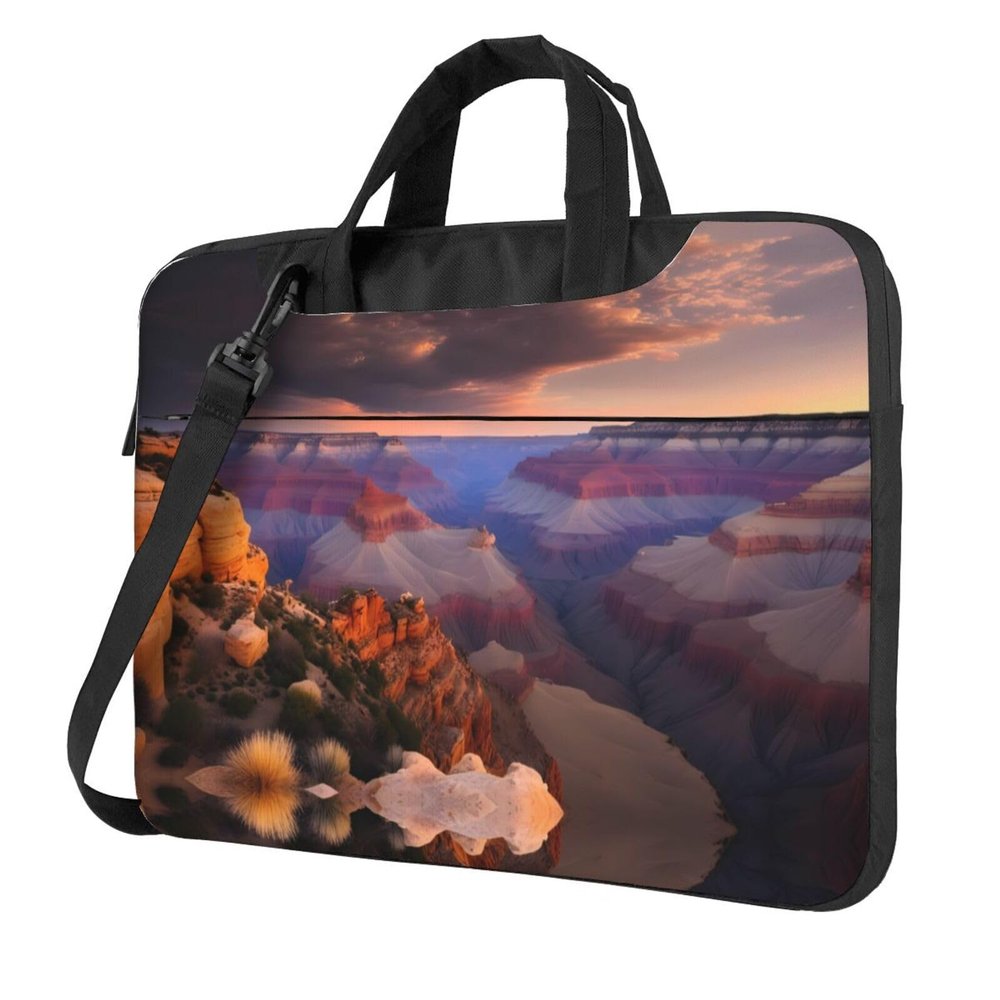 YYHWHJDE Beauty Grand Canyon pattern Fashionable and ultra-thin shoulder laptop bag 13 inch Shockproof soft lining