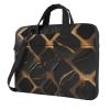 YYHWHJDE Black Gold Marble pattern Fashionable and ultra-thin shoulder laptop bag 14 inch Shockproof soft lining view 1