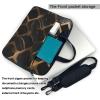 YYHWHJDE Black Gold Marble pattern Fashionable and ultra-thin shoulder laptop bag 14 inch Shockproof soft lining view 3