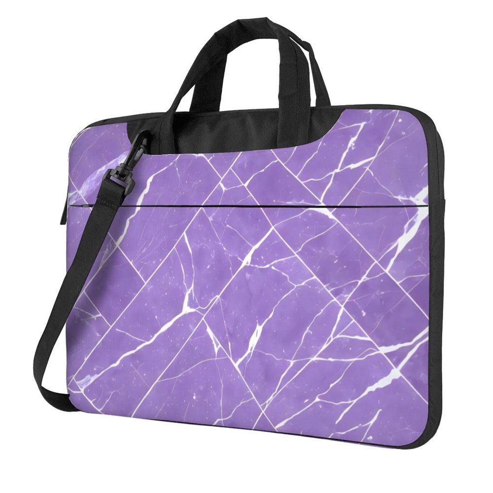 YYHWHJDE marble purple pattern Fashionable and ultra-thin shoulder laptop bag 13 inch Shockproof soft lining