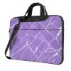 YYHWHJDE marble purple pattern Fashionable and ultra-thin shoulder laptop bag 13 inch Shockproof soft lining view 1