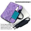 YYHWHJDE marble purple pattern Fashionable and ultra-thin shoulder laptop bag 13 inch Shockproof soft lining view 3