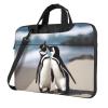 YYHWHJDE Cute Penguins Baby Taking Pictures pattern Fashionable and ultra-thin shoulder laptop bag 15.6 inch Shockproof soft lining view 1