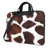 YYHWHJDE White brown cowhide pattern Fashionable and ultra-thin shoulder laptop bag 13 inch Shockproof soft lining view 1