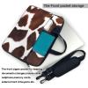 YYHWHJDE White brown cowhide pattern Fashionable and ultra-thin shoulder laptop bag 13 inch Shockproof soft lining view 3