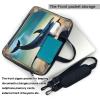 YYHWHJDE Elegant dolphin pattern Fashionable and ultra-thin shoulder laptop bag 14 inch Shockproof soft lining view 3
