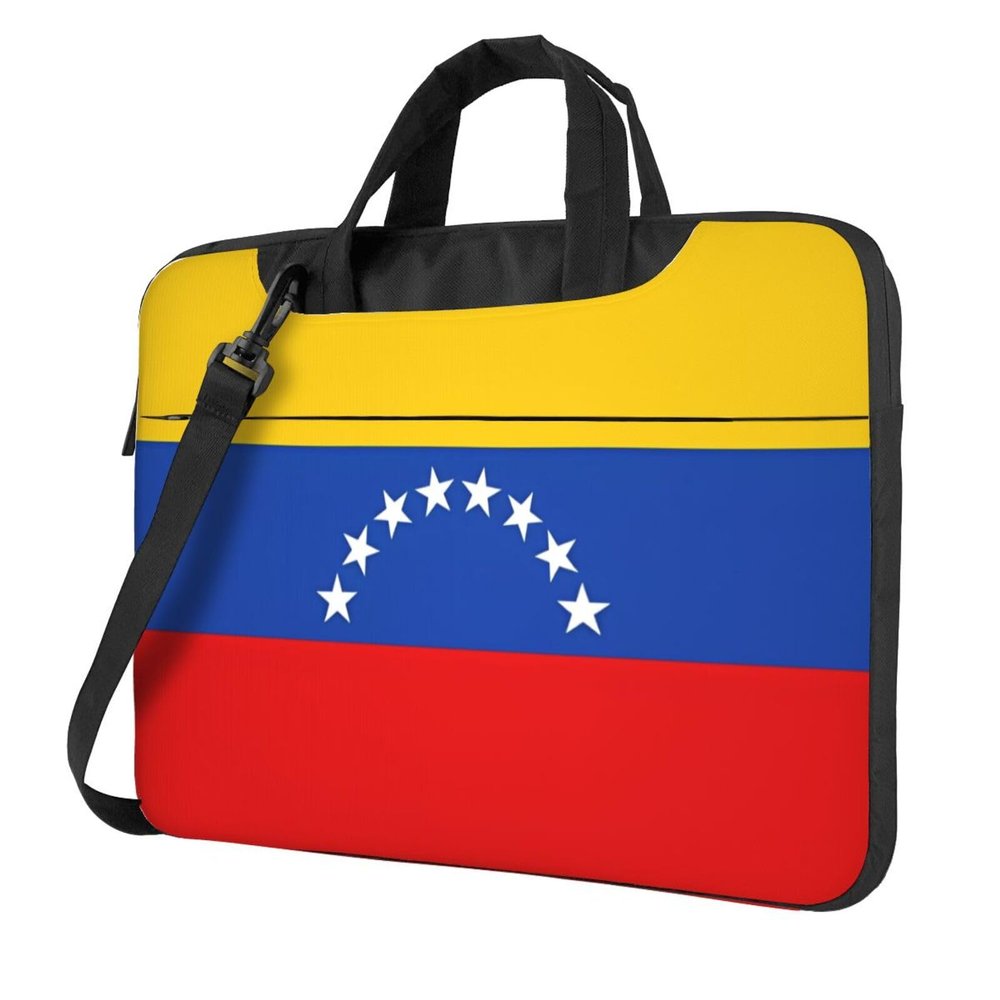 YYHWHJDE Flag of Venezuela pattern Fashionable and ultra-thin shoulder laptop bag 14 inch Shockproof soft lining