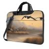 YYHWHJDE Hunting Flying Wild Ducks pattern Fashionable and ultra-thin shoulder laptop bag 13 inch Shockproof soft lining view 1