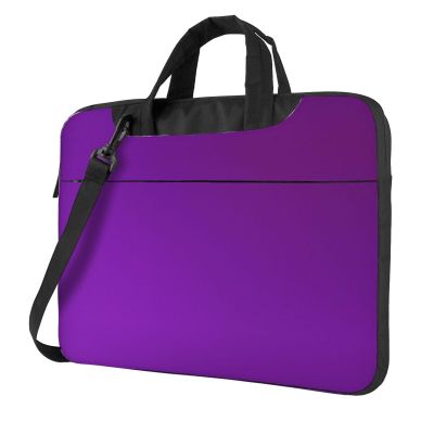 YYHWHJDE Solid color dark purple pattern Fashionable and ultra-thin shoulder laptop bag 14 inch Shockproof soft lining