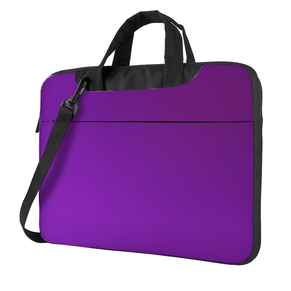 YYHWHJDE Solid color dark purple pattern Fashionable and ultra-thin shoulder laptop bag 14 inch Shockproof soft lining