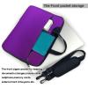 YYHWHJDE Solid color dark purple pattern Fashionable and ultra-thin shoulder laptop bag 14 inch Shockproof soft lining view 3