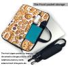 YYHWHJDE Cookies Food Chocolate Chip Biscuits pattern Fashionable and ultra-thin shoulder laptop bag 13 inch Shockproof soft lining view 3