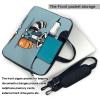 YYHWHJDE Cartoon cute raccoon pattern Fashionable and ultra-thin shoulder laptop bag 14 inch Shockproof soft lining view 3