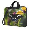 YYHWHJDE Flowering Butterfly pattern Fashionable and ultra-thin shoulder laptop bag 14 inch Shockproof soft lining view 1