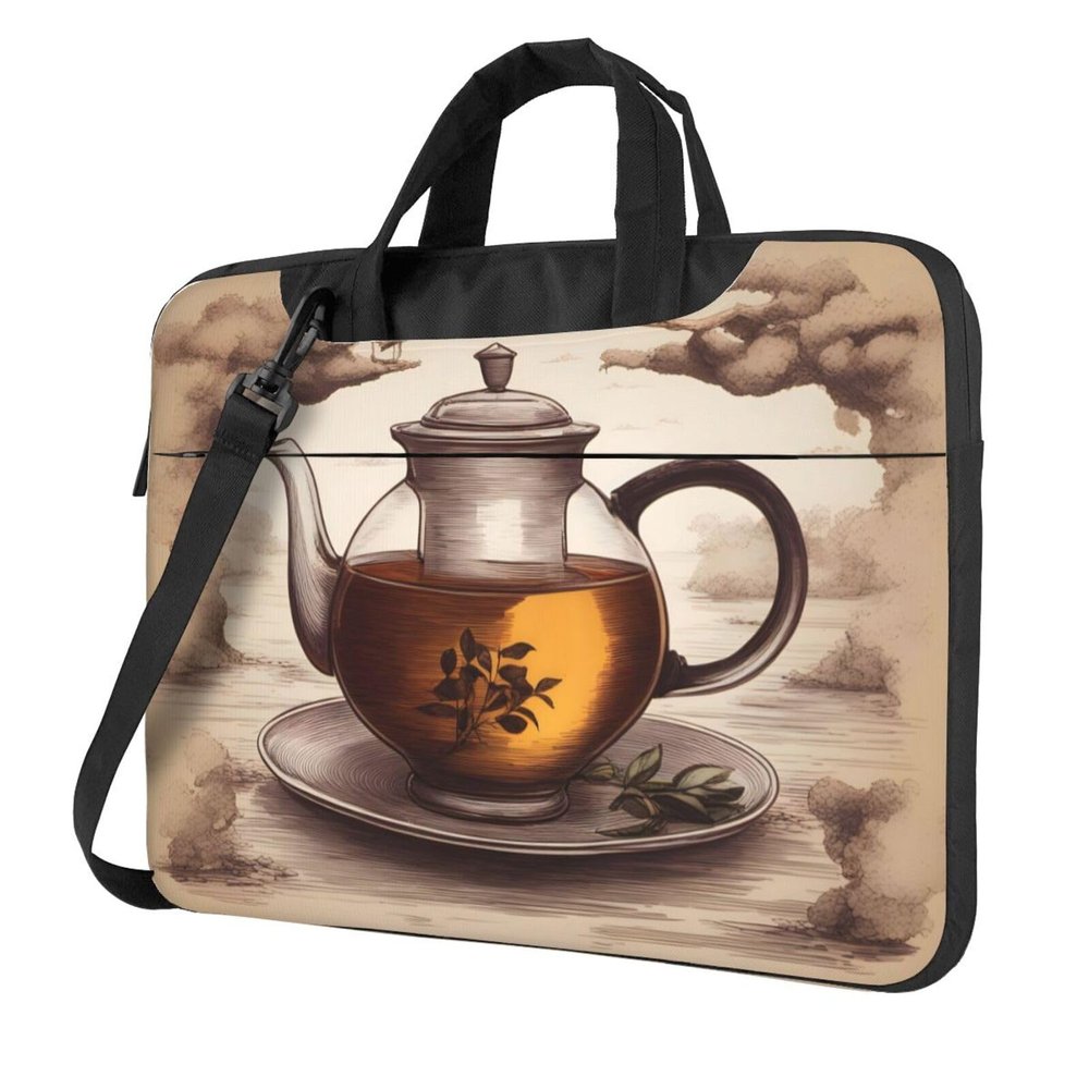 YYHWHJDE Teal Agate pattern Fashionable and ultra-thin shoulder laptop bag 13 inch Shockproof soft lining