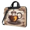 YYHWHJDE Teal Agate pattern Fashionable and ultra-thin shoulder laptop bag 13 inch Shockproof soft lining view 1