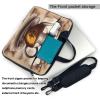 YYHWHJDE Teal Agate pattern Fashionable and ultra-thin shoulder laptop bag 13 inch Shockproof soft lining view 3