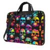 YYHWHJDE Colored skull picture Fashionable and ultra-thin shoulder laptop bag 13 inch Shockproof soft lining view 1