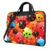 YYHWHJDE Ladybugs Cartoon Pattern picture Fashionable and ultra-thin shoulder laptop bag 14 inch Shockproof soft lining view 1