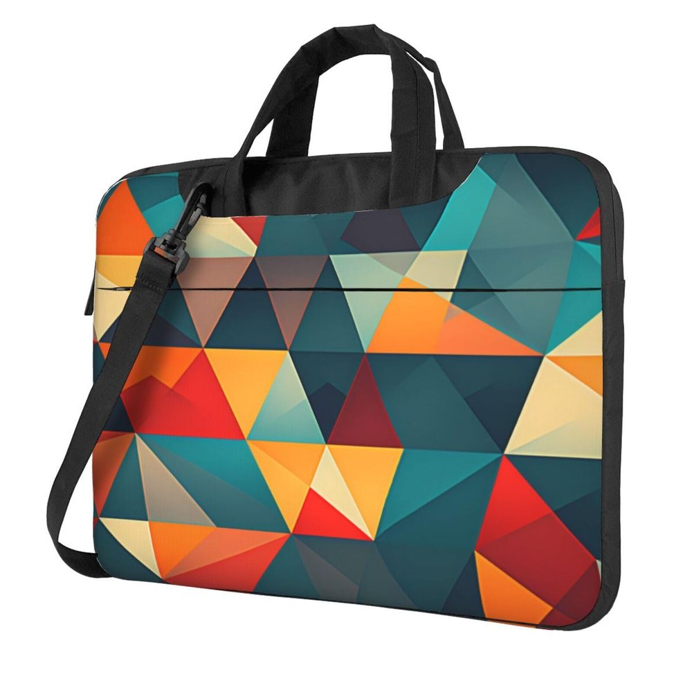 YYHWHJDE Abstract Geometric Pattern picture Fashionable and ultra-thin shoulder laptop bag 14 inch Shockproof soft lining