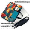 YYHWHJDE Abstract Geometric Pattern picture Fashionable and ultra-thin shoulder laptop bag 14 inch Shockproof soft lining view 3
