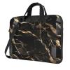 YYHWHJDE Black Gold Marble picture Fashionable and ultra-thin shoulder laptop bag 13 inch Shockproof soft lining view 1