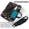 YYHWHJDE Black Gold Marble picture Fashionable and ultra-thin shoulder laptop bag 13 inch Shockproof soft lining view 3