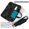 YYHWHJDE black marble texture gold picture Fashionable and ultra-thin shoulder laptop bag 13 inch Shockproof soft lining view 3