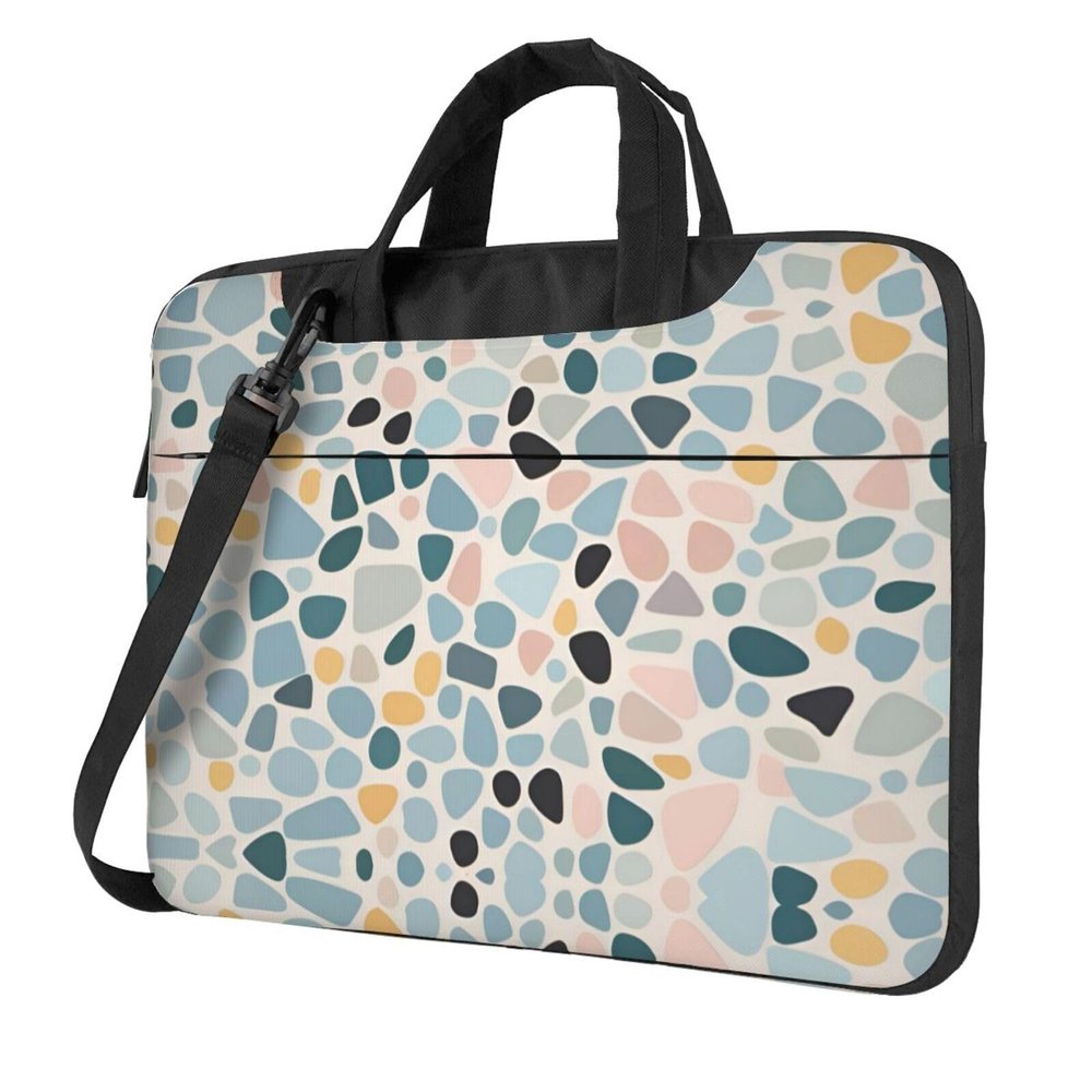 YYHWHJDE Terrazzo Marble Pastel pattern Fashionable and ultra-thin shoulder laptop bag 13 inch Shockproof soft lining